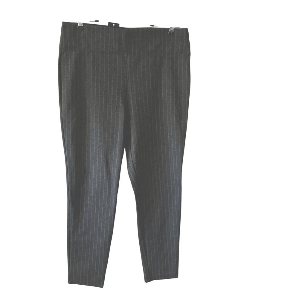 Max edition pointe dress pants. black with gray strip sz L NWT office profession